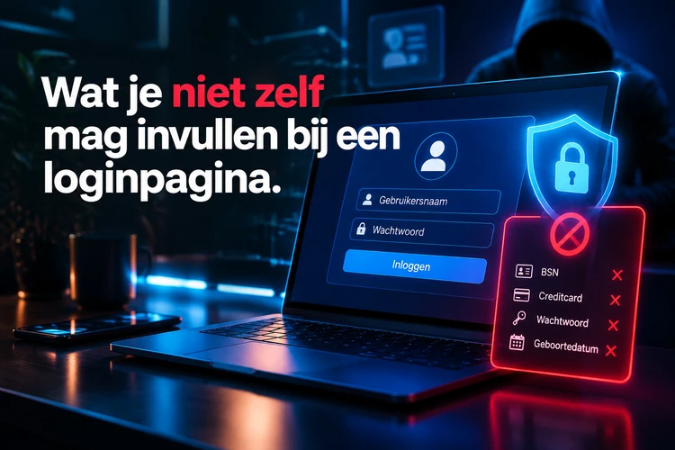 Wat je niet zelf mag invullen bij een loginpagina